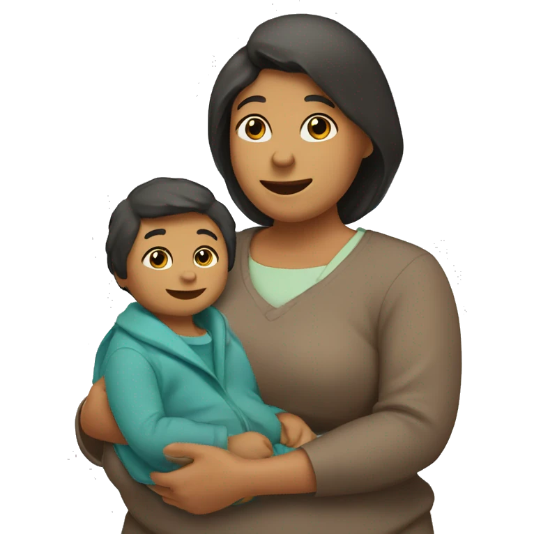 Mama oso con bebe oso emoji