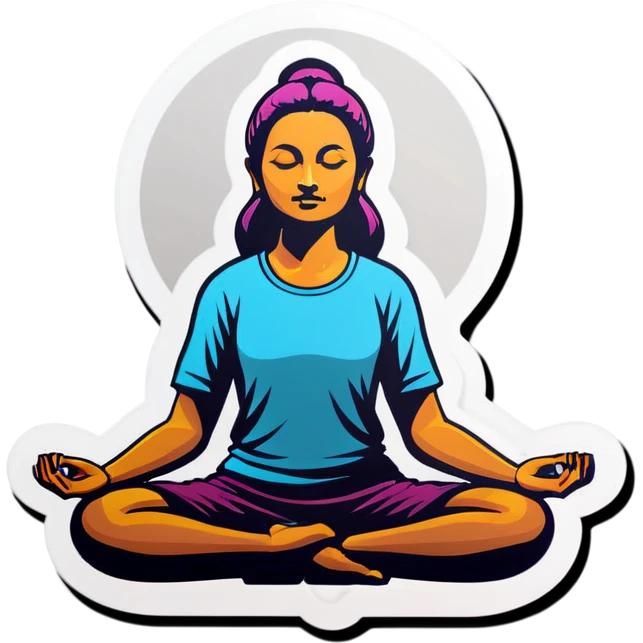 Girl meditating  emoji