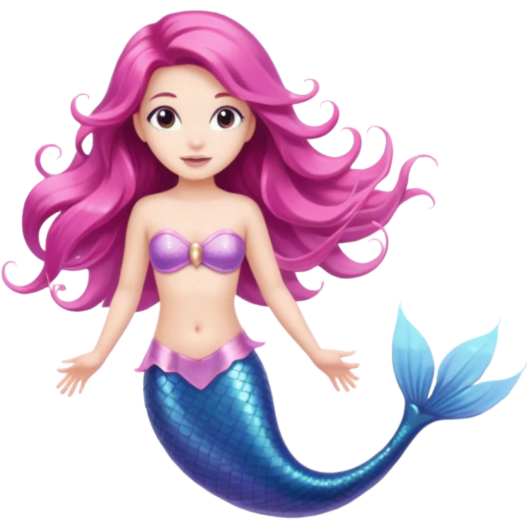 Mermaid wearing a light pink snorkel emoji