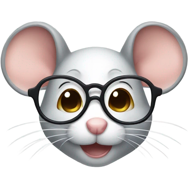 Mouse with glasses emoji