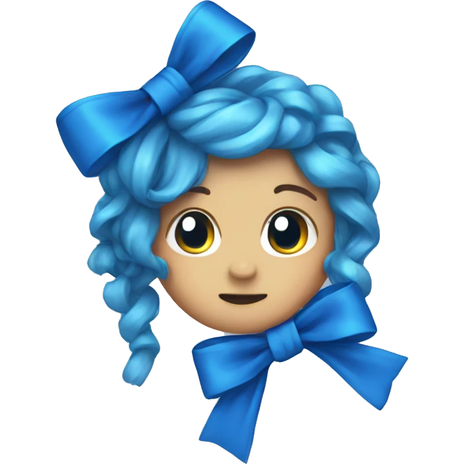 Blue bow  emoji