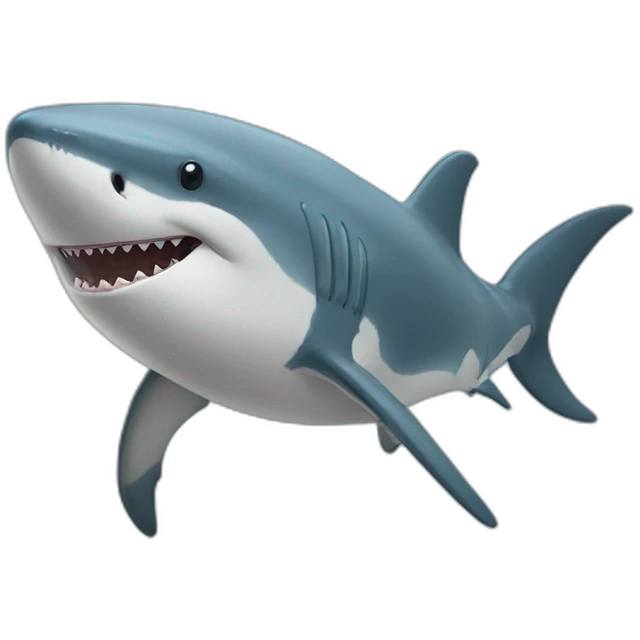 Deux requins qui mangent un dophin emoji