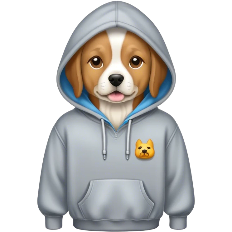 Dog with hoodie emoji