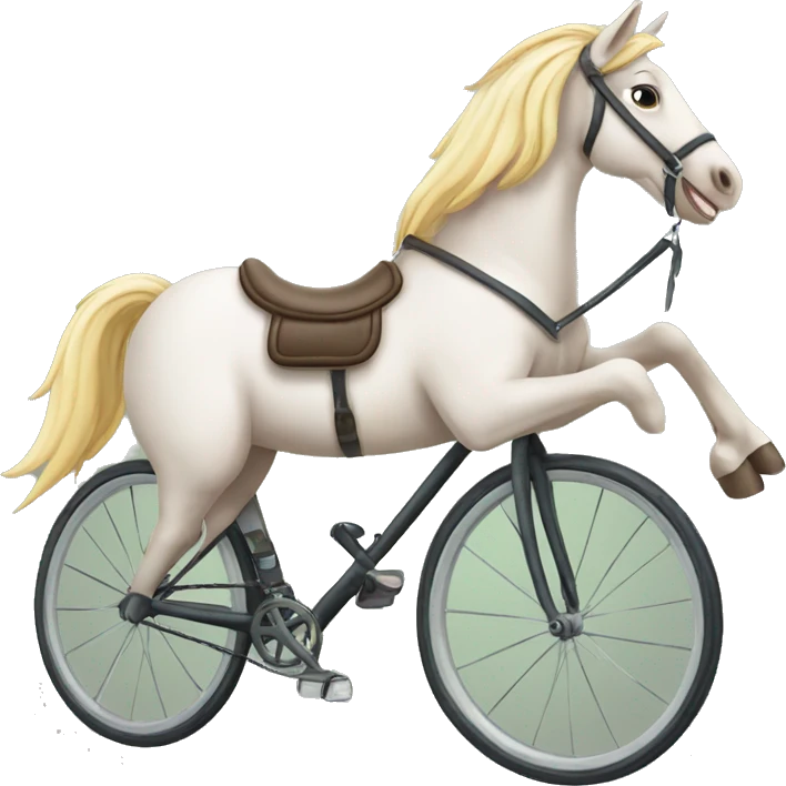 Horse on a bicycle ￼ emoji