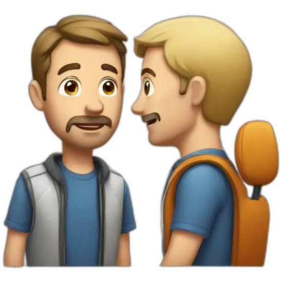 Man hearing a son emoji
