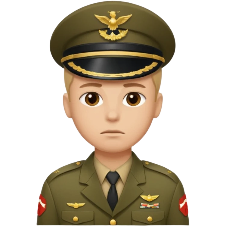 احترام نظامی و صورت خسته emoji