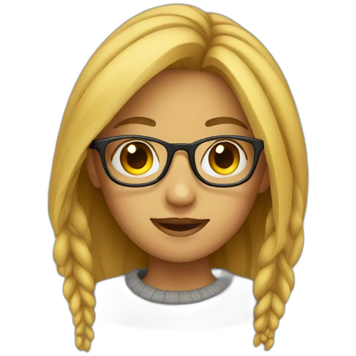 Glasses girl emoji