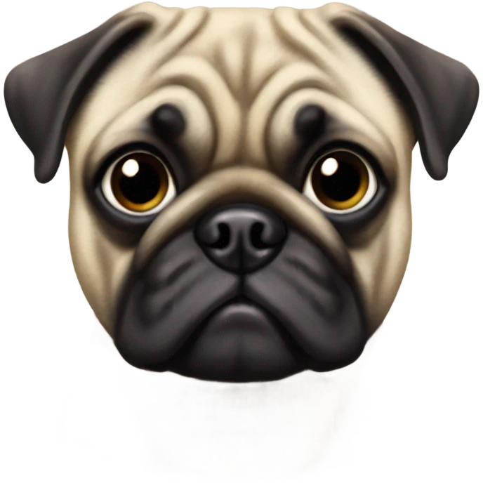Male Brindle pug named Ezra emoji