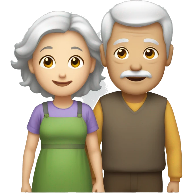 grandparents and grandchild emoji
