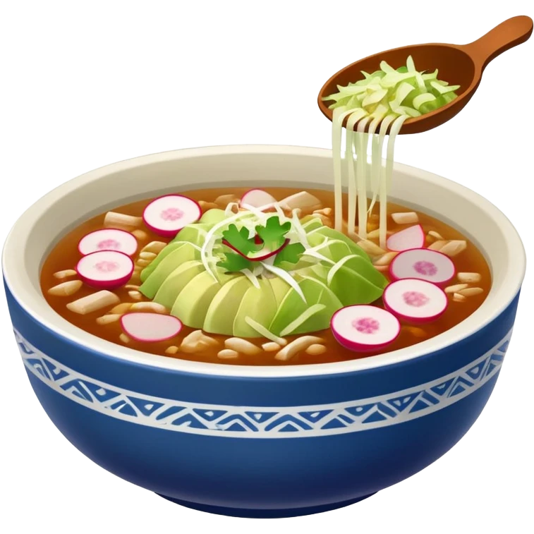 a delicious hot bowl of pozole emoji