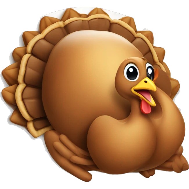 Turkey eating pie emoji