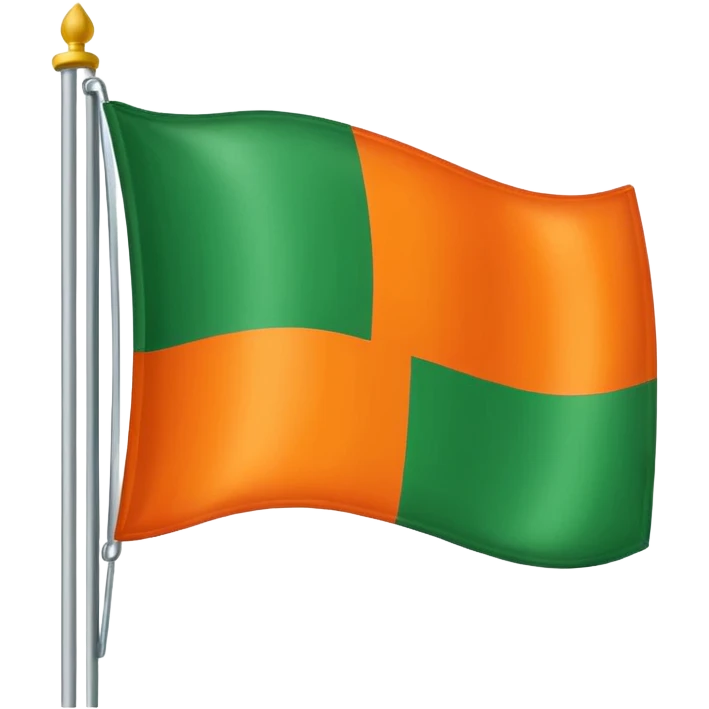 Bandera franjas naranja y verdes emoji