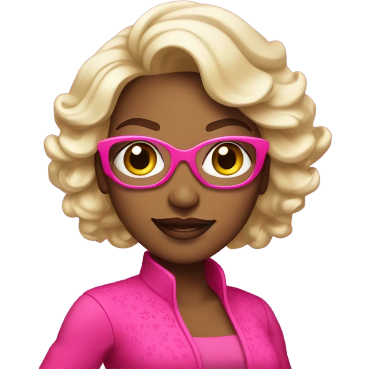 Diva with pink outfit emoji