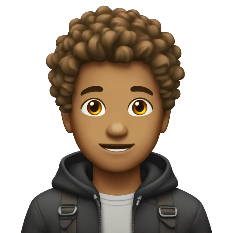boy with wavie hair  emoji