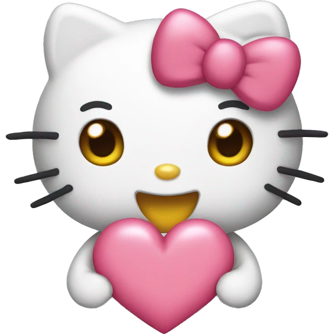 Hello Kitty with heart  emoji