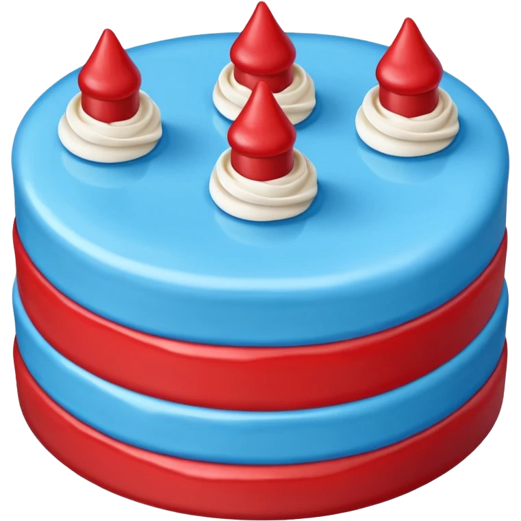 cake chart 98% blue 2% red emoji