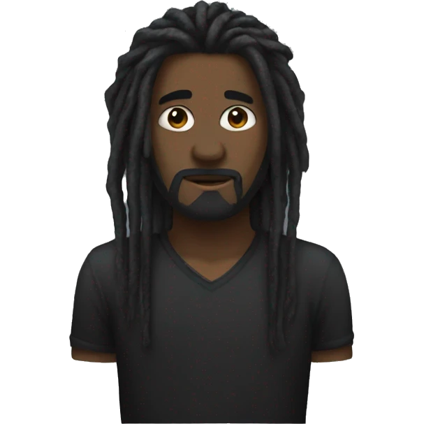 Dark nonchalant dreadhead  emoji