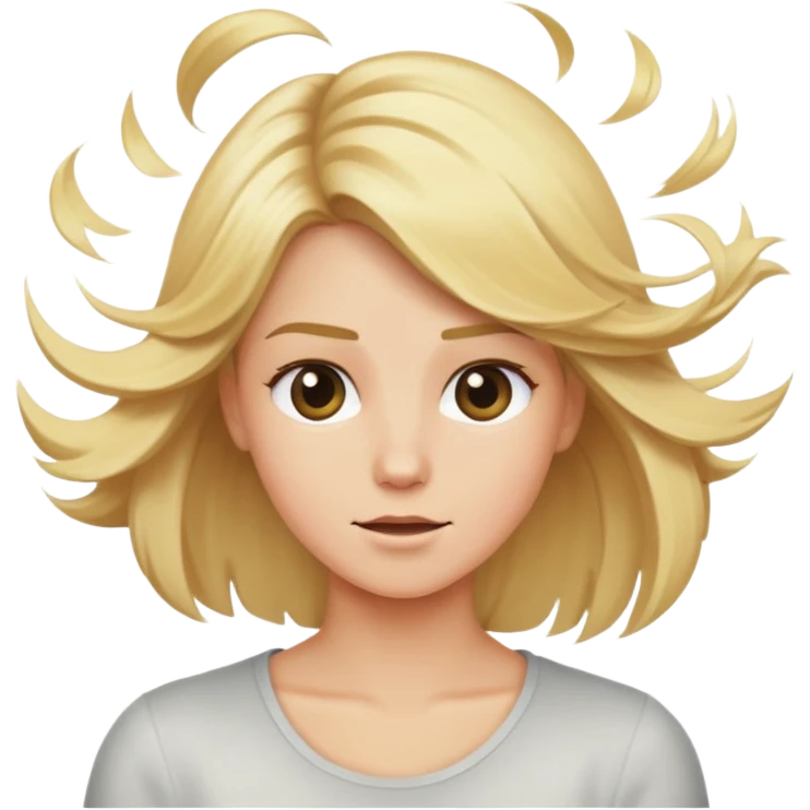 hair toss blonde emoji