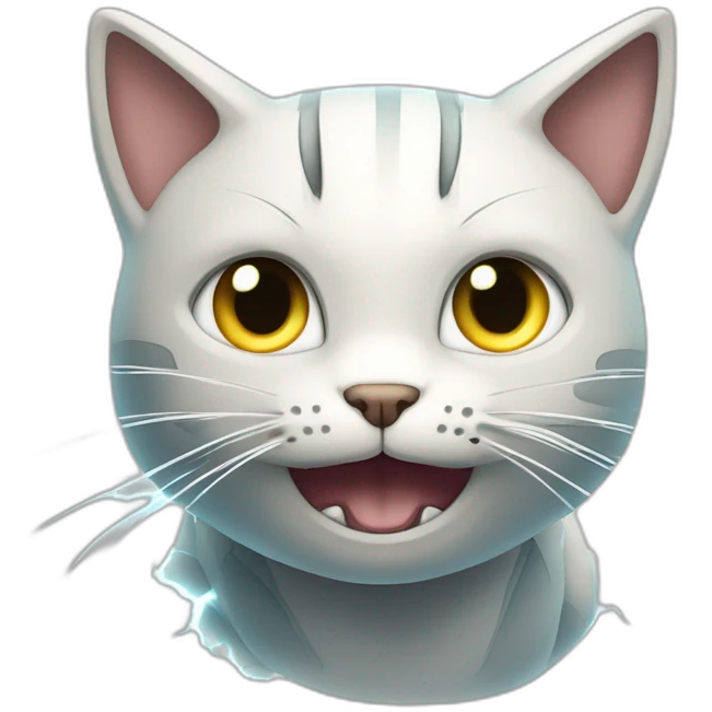 violently electrical discharge emit electricity cartoon cat like pokemon emoji