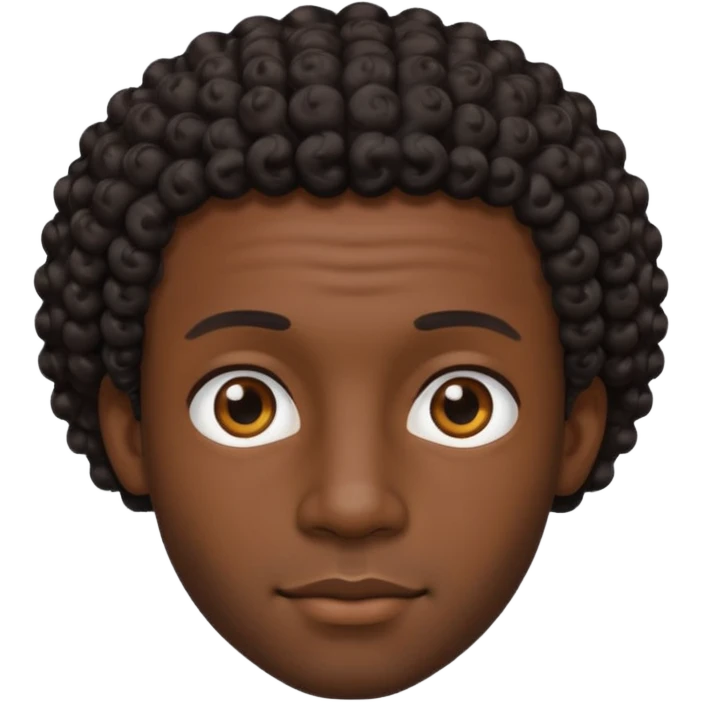 a black guy with shortscurls emoji