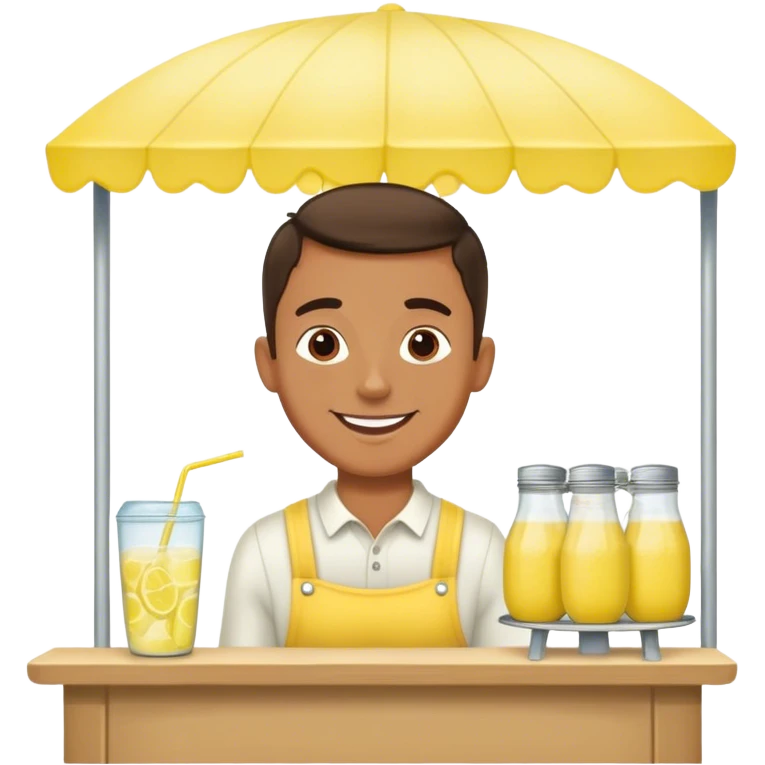 lemonade stand with happy mal emoji
