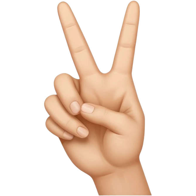 Hand making V sign backwards emoji