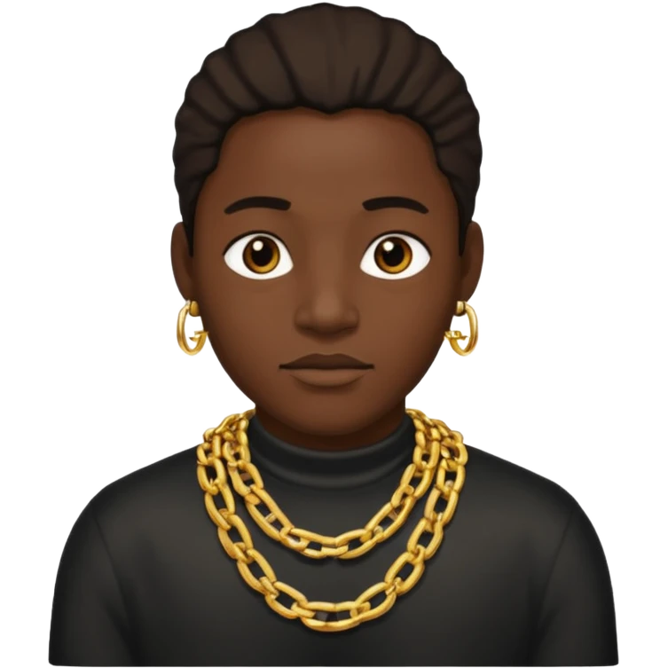 black rapper with a nigger chain emoji