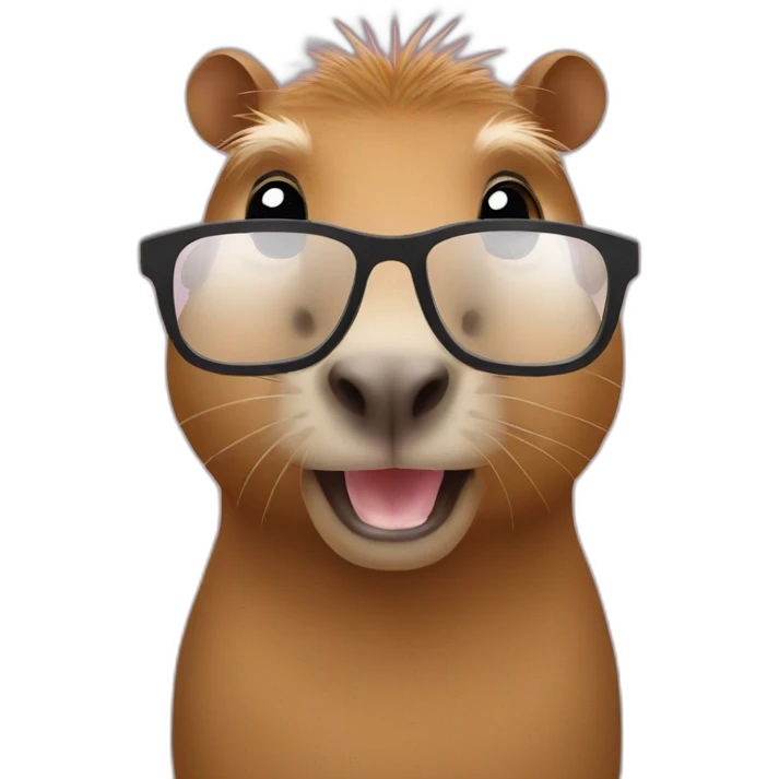 Capybara on facetime iphone emoji