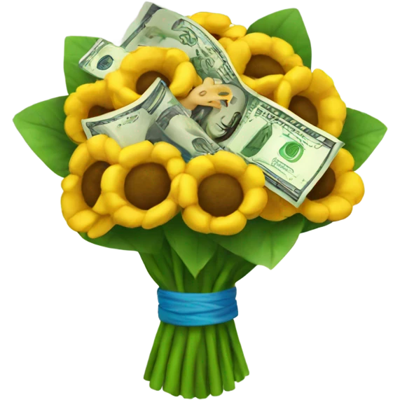 Money bouquet emoji