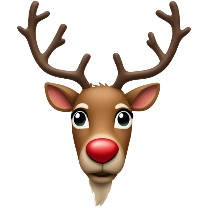 Rudolph, the rednosed reindeer emoji