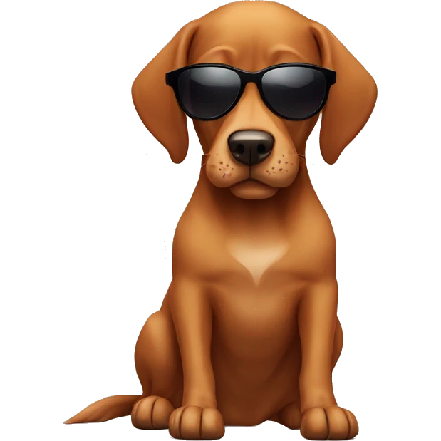 viszla dog with sunglass emoji
