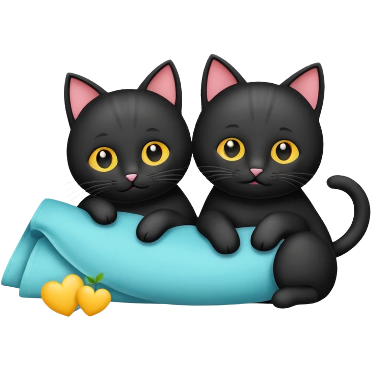 get well soon with black cats and Stu sign emoji