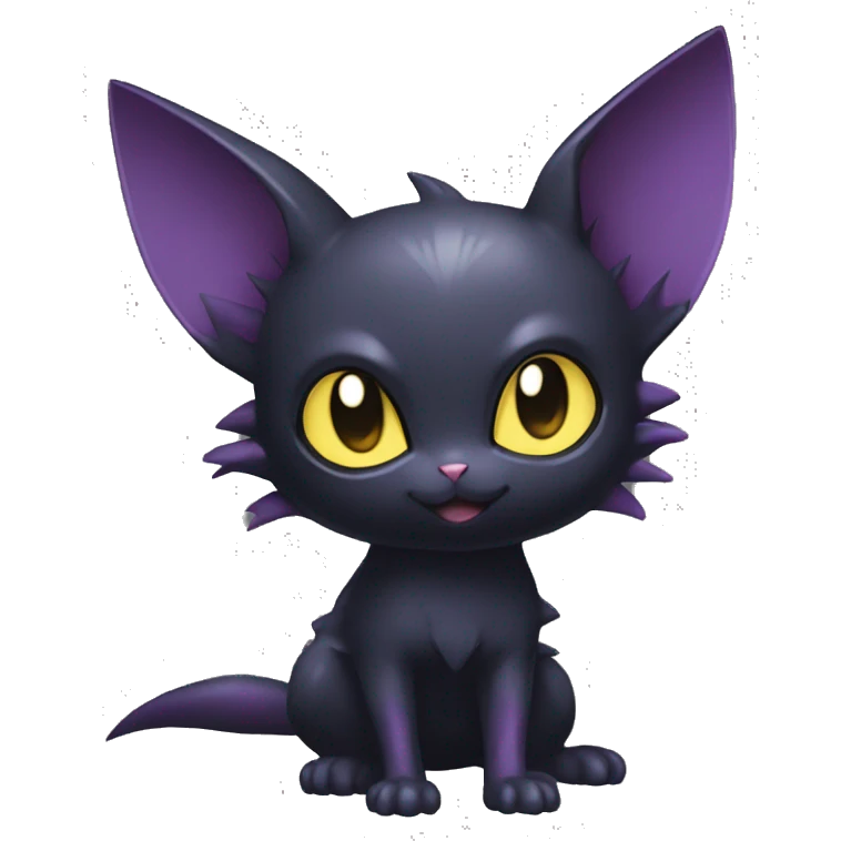 Cool Cute Edgy Dark Black Chibi Noibat-Cat-Pokémon-Fakémon-hybrid emoji