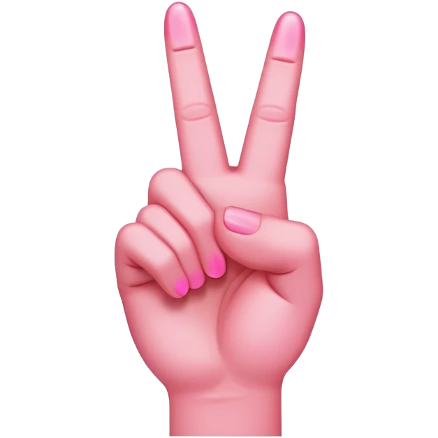 Pink middle finger emoji