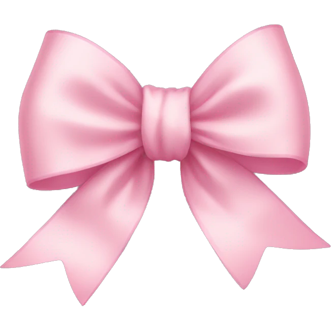 light pink ribbon bow emoji