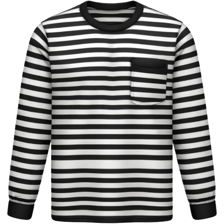 black and white striped shirt, just the shirt emoji