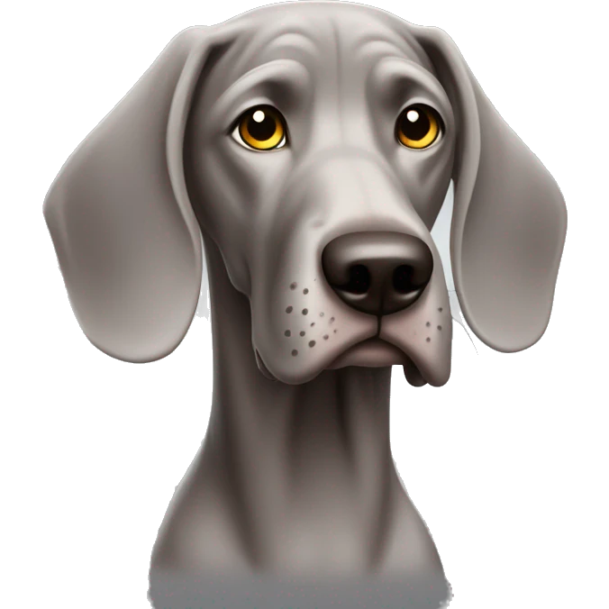 Dog weimaraner is angry emoji