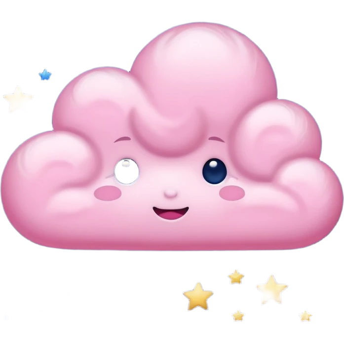 pink cloud in the night sky emoji