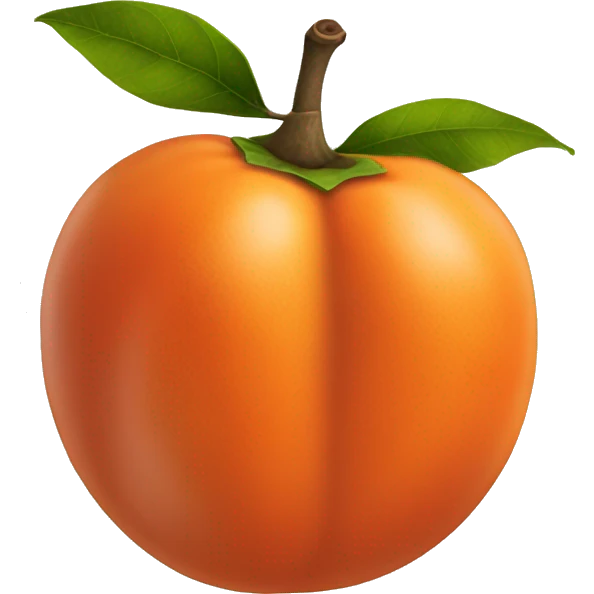 persimmon fruit emoji