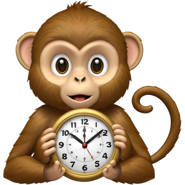 Emoji de mono diciendo tenes hora? emoji