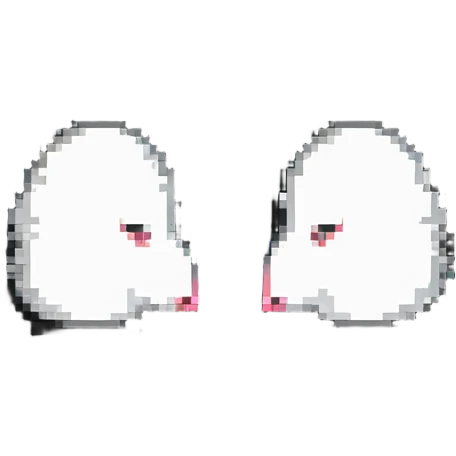 two noses bumping together, playful emoji
