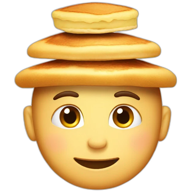 Pancake on head emoji