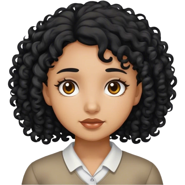 Devotional and cristian girl curly black  emoji