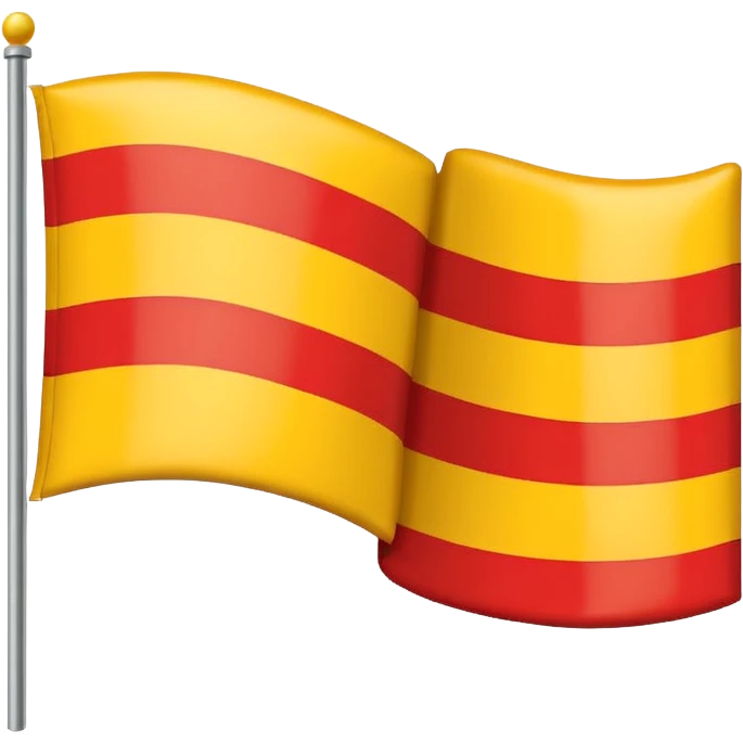 What emoji of flag which includes 50% yellow strip top nd bottom 50%red flag emoji