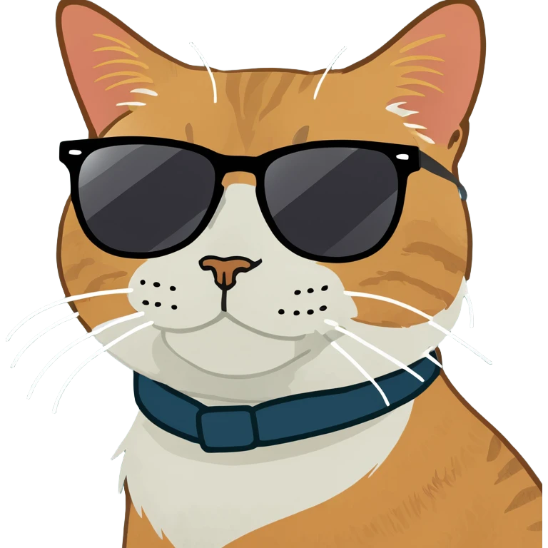 Cat with sunglasses emoji