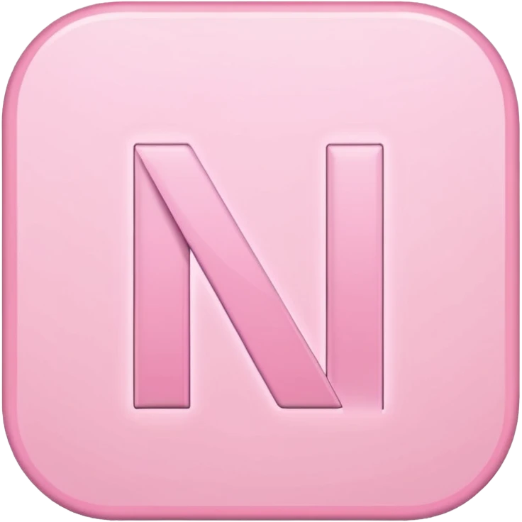 Netflix aesthetic "N" logo in pastel pink emoji