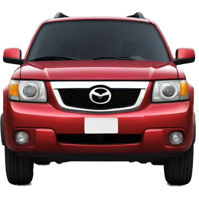 red mazda tribute close 2001 front emoji