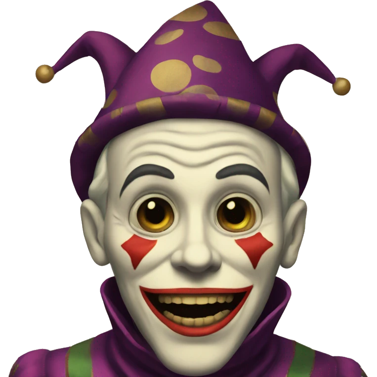 vintage scary jester  emoji