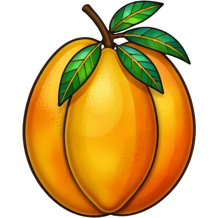 Mango stained glass emoji
