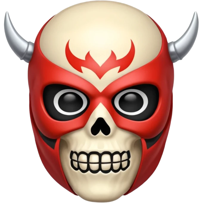 luchador con traje de calavera emoji